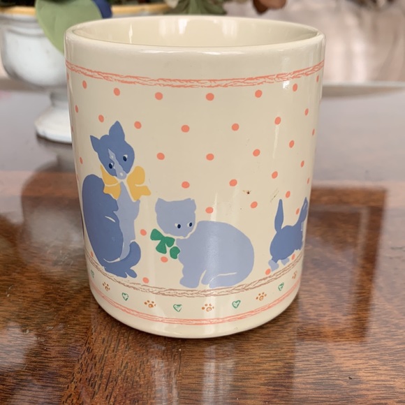The Love Mug Coffee Cup Vtg LoveMug Inc Mom Kitty Kittens Coffee Cup Cat lover - Picture 2 of 5